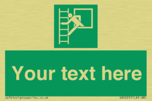 Custom Emergency Escape Ladder Sign